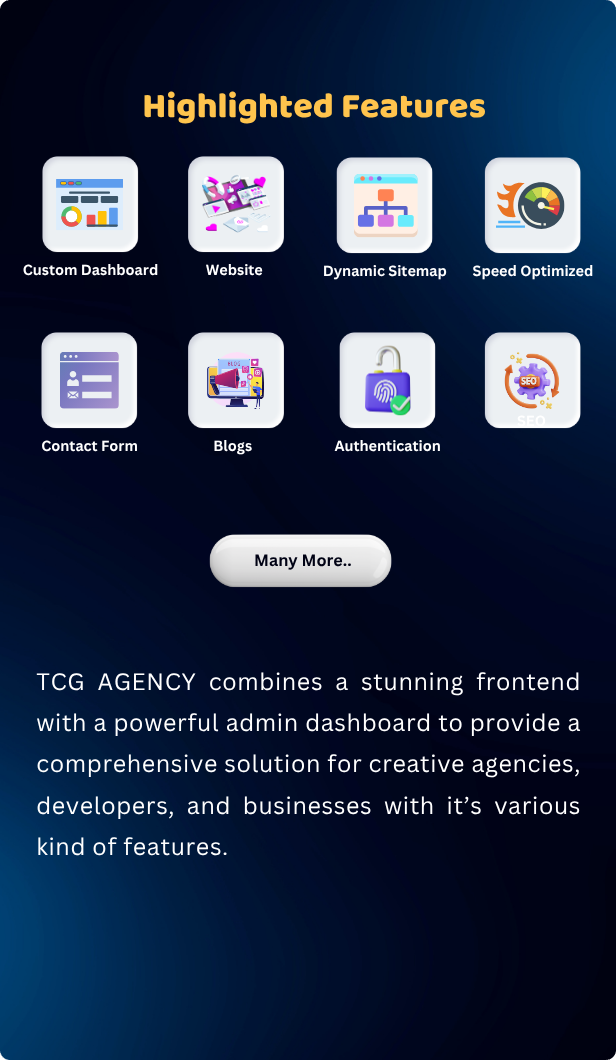 TCG AGENCY - Python Django Creative Digital Agency Script With Custom Dashboard